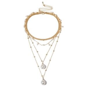 ✨ Imitation Pearl Goldtone Layered Necklace: Elegance Meets Versatility ✨